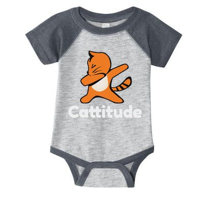 Dabbing Cat Cattitude Funny Attitude Dance Infant Baby Jersey Bodysuit