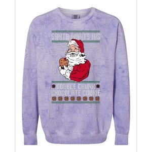 Double Chunk Chocolate Cookie Ugly Colorblast Crewneck Sweatshirt