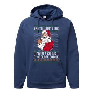 Double Chunk Chocolate Cookie Ugly Performance Fleece Hoodie