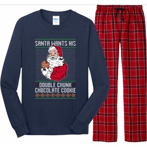 Double Chunk Chocolate Cookie Ugly Long Sleeve Pajama Set