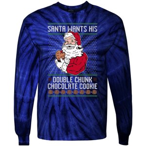 Double Chunk Chocolate Cookie Ugly Tie-Dye Long Sleeve Shirt