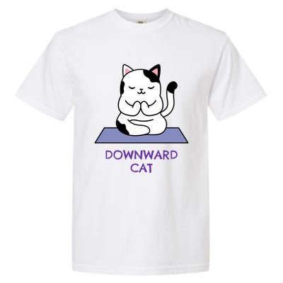 Downward Cat Cute Cat Owner Meditation Yoga Pose Cool Gift Garment-Dyed Heavyweight T-Shirt