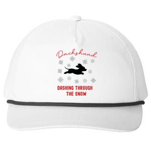 Dachshund Christmas Cute Doxie Xmas Weenie Dog Lover Gift Snapback Five-Panel Rope Hat