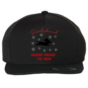 Dachshund Christmas Cute Doxie Xmas Weenie Dog Lover Gift Wool Snapback Cap