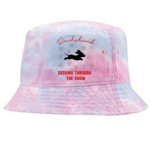 Dachshund Christmas Cute Doxie Xmas Weenie Dog Lover Gift Tie-Dyed Bucket Hat