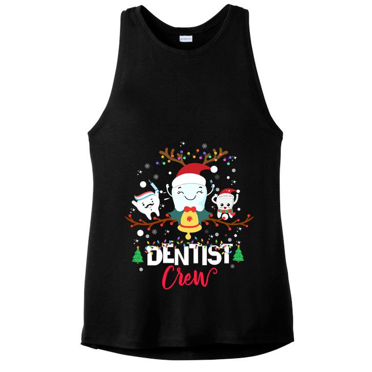 Dentist Christmas Crew Festive Holiday Apparel Ladies PosiCharge Tri-Blend Wicking Tank