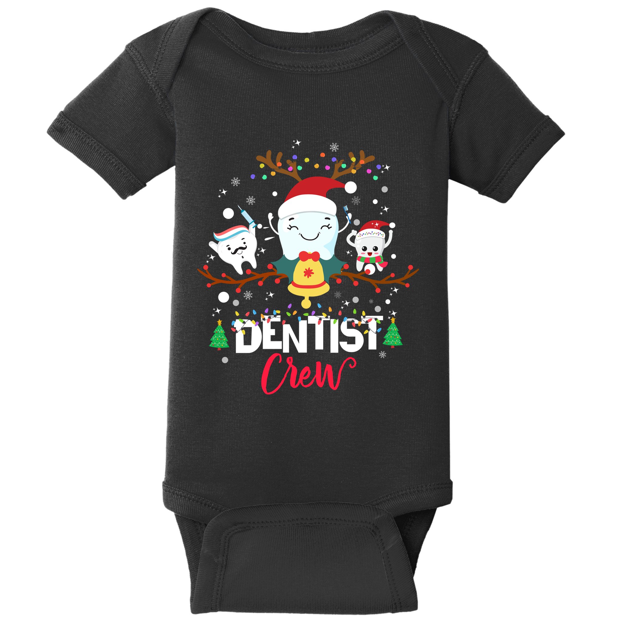 Dentist Christmas Crew Festive Holiday Apparel Baby Bodysuit