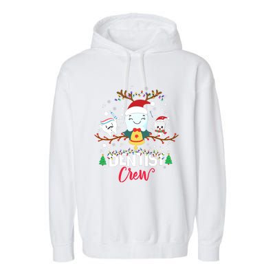 Dentist Christmas Crew Festive Holiday Apparel Garment-Dyed Fleece Hoodie