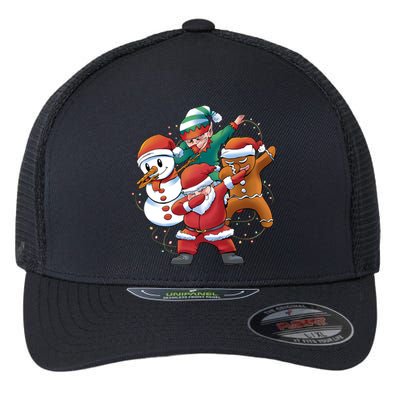 Dabbing Christmas Characters Holiday Flexfit Unipanel Trucker Cap