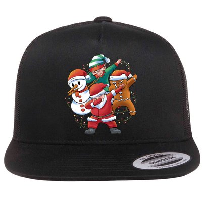 Dabbing Christmas Characters Holiday Flatbill Hat
