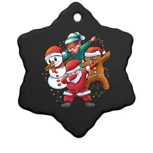 Dabbing Christmas Characters Holiday Ceramic Star Ornament