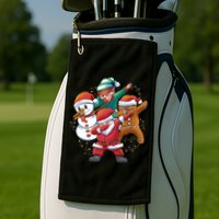 Dabbing Christmas Characters Holiday Golf Towel