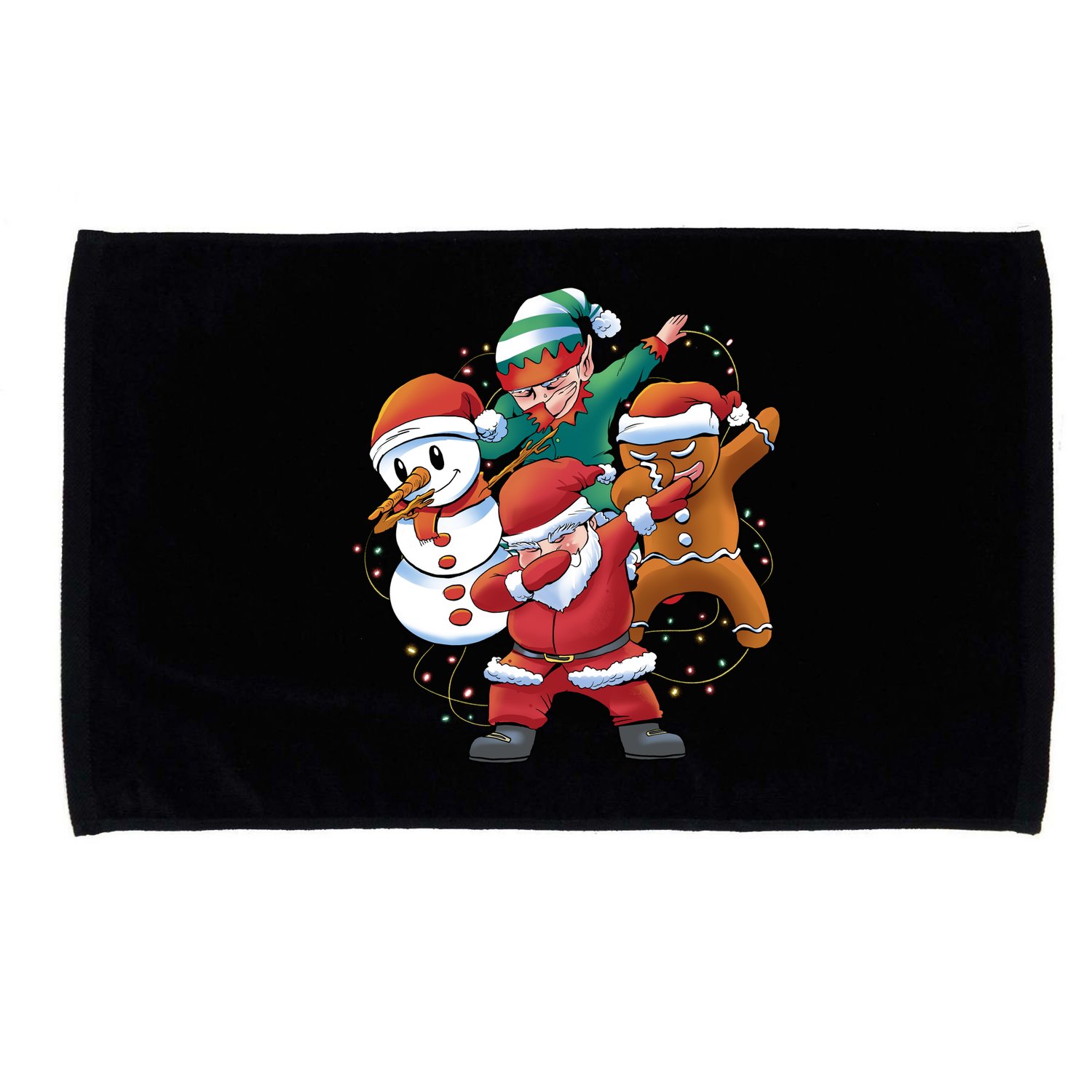 Dabbing Christmas Characters Holiday Microfiber Hand Towel