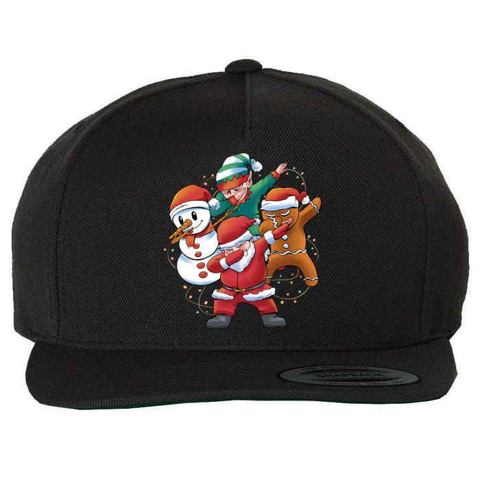 Dabbing Christmas Characters Holiday Wool Snapback Cap