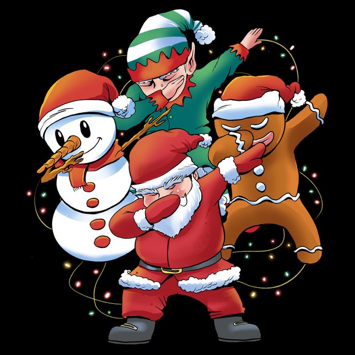 Dabbing Christmas Characters Holiday Wool Snapback Cap