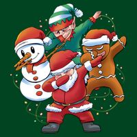 Dabbing Christmas Characters Holiday Cooling Performance Crew T-Shirt