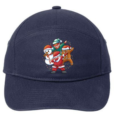 Dabbing Christmas Characters Holiday 7-Panel Snapback Hat