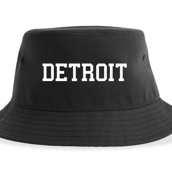 Detroit City Classic Retro Vintage Cool Michigan Women Men Sustainable Bucket Hat