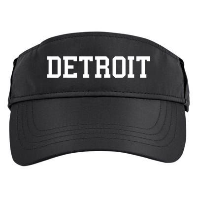 Detroit City Classic Retro Vintage Cool Michigan Women Men Adult Drive Performance Visor