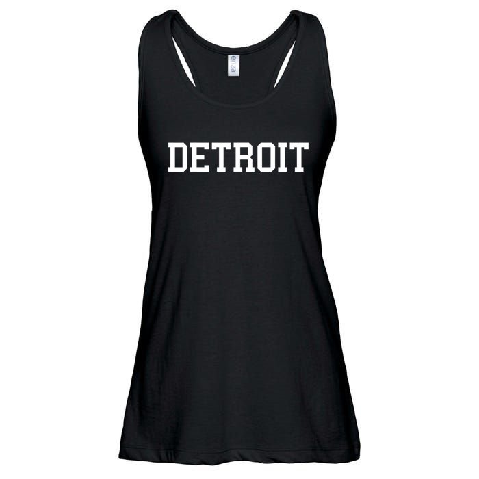 Detroit City Classic Retro Vintage Cool Michigan Women Men Ladies Essential Flowy Tank