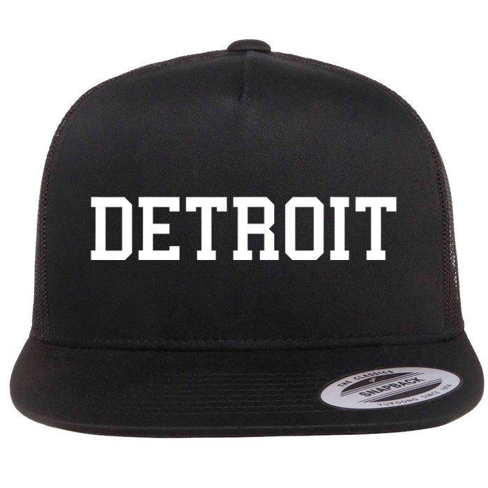 Detroit City Classic Retro Vintage Cool Michigan Women Men Flat Bill Trucker Hat