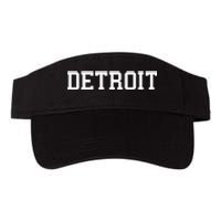 Detroit City Classic Retro Vintage Cool Michigan Women Men Valucap Bio-Washed Visor