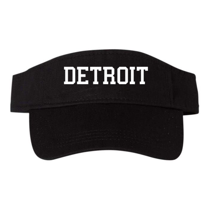 Detroit City Classic Retro Vintage Cool Michigan Women Men Valucap Bio-Washed Visor