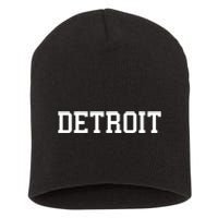 Detroit City Classic Retro Vintage Cool Michigan Women Men Short Acrylic Beanie