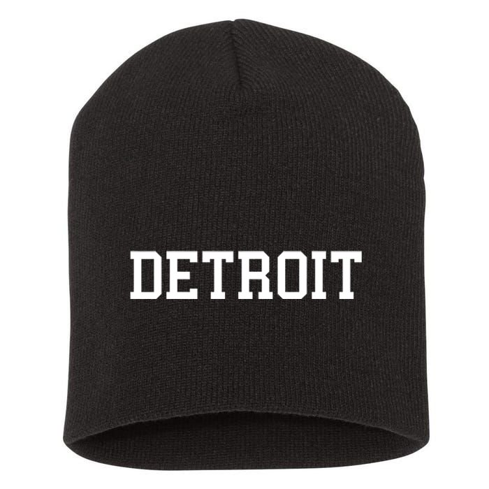 Detroit City Classic Retro Vintage Cool Michigan Women Men Short Acrylic Beanie