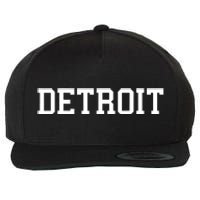 Detroit City Classic Retro Vintage Cool Michigan Women Men Wool Snapback Cap