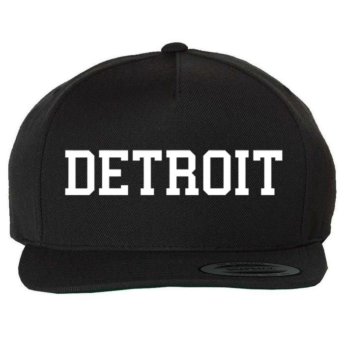 Detroit City Classic Retro Vintage Cool Michigan Women Men Wool Snapback Cap