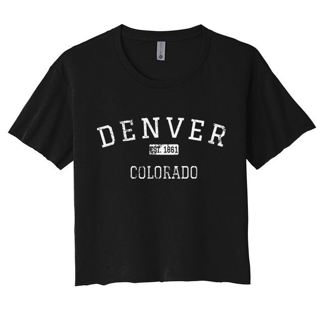 Denver Colorado CO Vintage Crop Top