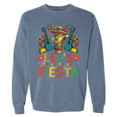 Dabbing Cactus Cinco De Mayo Mexican Garment-Dyed Sweatshirt