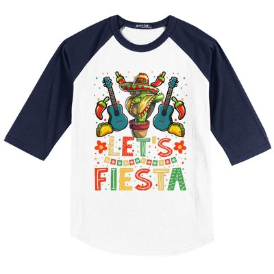 Dabbing Cactus Cinco De Mayo Mexican Baseball Sleeve Shirt