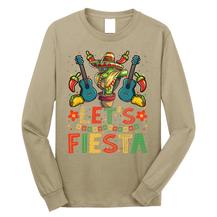 Dabbing Cactus Cinco De Mayo Mexican Long Sleeve Shirt