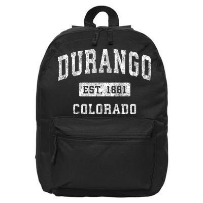 Durango Colorado Co Vintage Established Sports 16 in Basic Backpack