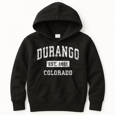 Durango Colorado Co Vintage Established Sports Kids Hoodie