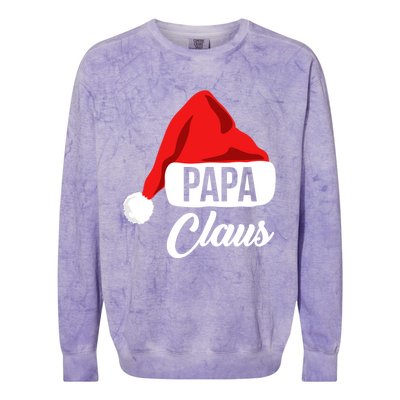 Dad Christmas Cool Gift Papa Claus Matching Family Christmas Gift Colorblast Crewneck Sweatshirt