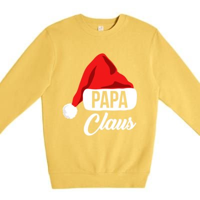 Dad Christmas Cool Gift Papa Claus Matching Family Christmas Gift Premium Crewneck Sweatshirt