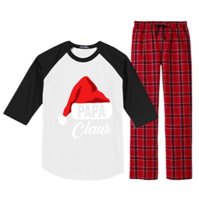 Dad Christmas Cool Gift Papa Claus Matching Family Christmas Gift Raglan Sleeve Pajama Set