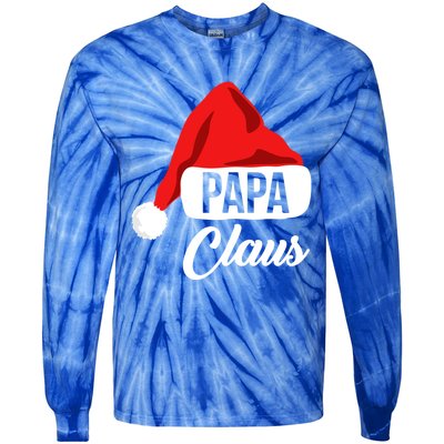 Dad Christmas Cool Gift Papa Claus Matching Family Christmas Gift Tie-Dye Long Sleeve Shirt