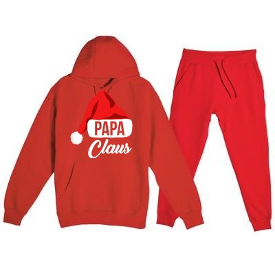 Dad Christmas Cool Gift Papa Claus Matching Family Christmas Gift Premium Hooded Sweatsuit Set