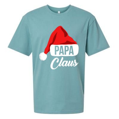 Dad Christmas Cool Gift Papa Claus Matching Family Christmas Gift Sueded Cloud Jersey T-Shirt