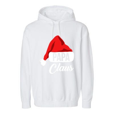 Dad Christmas Cool Gift Papa Claus Matching Family Christmas Gift Garment-Dyed Fleece Hoodie