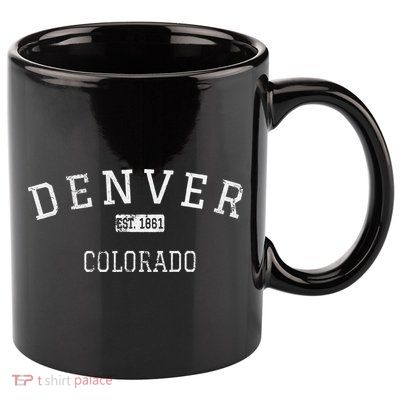 Denver Colorado CO Vintage 11oz C Handle Ceramic Mug