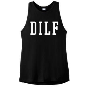 Dilf Crewneck Cool Gift Ladies PosiCharge Tri-Blend Wicking Tank