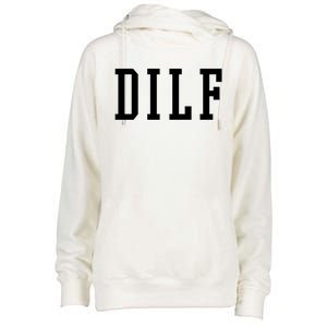 Dilf Crewneck Cool Gift Womens Funnel Neck Pullover Hood