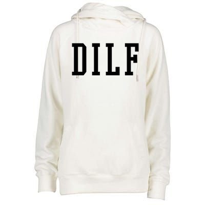 Dilf Crewneck Cool Gift Womens Funnel Neck Pullover Hood