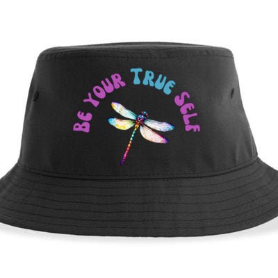 Dragonfly Cute Casual Watercolor Bright Sustainable Bucket Hat