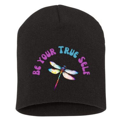 Dragonfly Cute Casual Watercolor Bright Short Acrylic Beanie